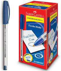 Caneta Esferográfica Azul Faber-Castell Trilux 032 M na internet