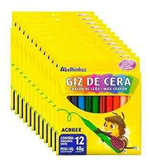 Giz De Cera Acrilex 12 Cores - comprar online