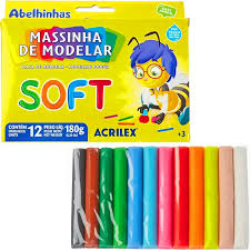 Massinha De Modelar Soft Acrilex 12 Cores na internet