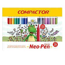 Caneta Hidrográfica Gigante Neo-Pen 24 Cores Compactor - comprar online