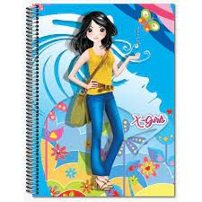 Caderno 10 Matérias X-Girls 200 Folhas Máxima 200mm x 275mm - comprar online