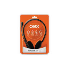 Headset OEX HS-100 C/ Microfone Controle De Volume - Preto - JHL Variedades Papelaria