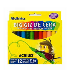 Big Giz De Cera Acrilex 12 Cores