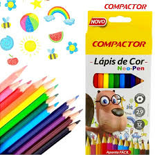 Lápis De Cor Compactor Neo-Pen Com 12 Cores - comprar online