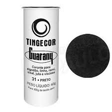 Tinta para Tecidos TingeCor Guarany Preta 40g - comprar online