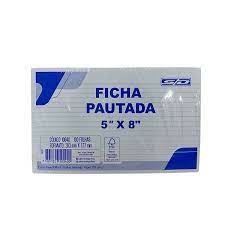 Ficha Pautada 5" x 8" Sidgraph na internet