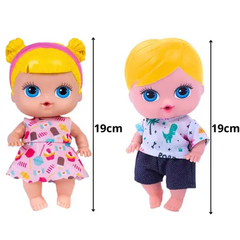 Boneca Gêmeos Baby's Collection Mini - Super Toys na internet