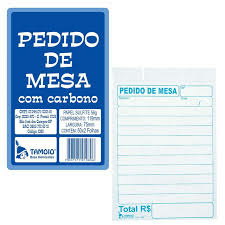 Bloco De Pedido De Mesa Com Carbono Tamoio - 50x2 Folhas - 119 mm x 75 mm