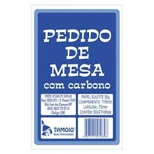 Bloco De Pedido De Mesa Com Carbono Tamoio - 50x2 Folhas - 119 mm x 75 mm - comprar online