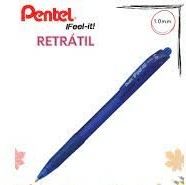 Caneta Esferográfica Pentel Retrátil Roxa - Feel-It! BX417 Fina 0,7Mm - comprar online