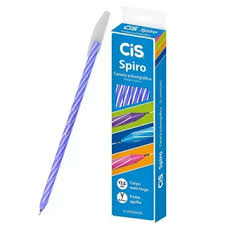 Caneta Esferográfica Cis Spiro Azul 0.7mm