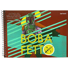 Caderno Cartografia Desenho Star Wars Boba Fett e Darth Vader, 80 Folhas - JHL Variedades Papelaria