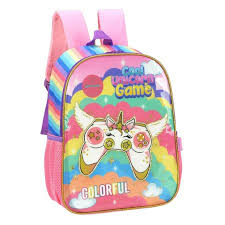 Mochila Cool Unicorn Game - Rosa