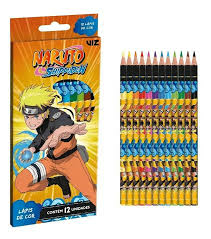 Lápis De Cor Naruto Shippuden 12 Unidades - JHL Variedades Papelaria