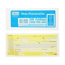 Bloco de Nota Promissória Tilibra - 50 Folhas - Formato 147 mm x 63 mm