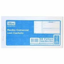 Recibo Comercial com Canhoto Tilibra - 50 Folhas - Formato 206 mm x 105 mm na internet