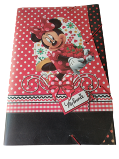 Pasta Aba Elástico Minnie Mouse - Tamanho Ofício na internet