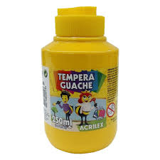 Têmpera Guache Acrilex 250ml - Amarelo