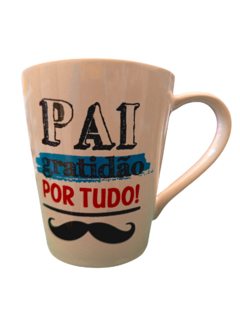 Caneca de Porcelana 325ml - "Pai, Gratidão Por Tudo"