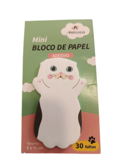 Mini Bloco Adesivo de Papel - Gato