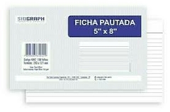 Ficha Pautada 5" x 8" Sidgraph - comprar online