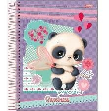 Caderno Universitário 10 Matérias Sweetness 160 Folhas Jandaia 200mm x 275mm