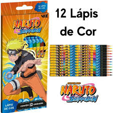 Lápis De Cor Naruto Shippuden 12 Unidades na internet