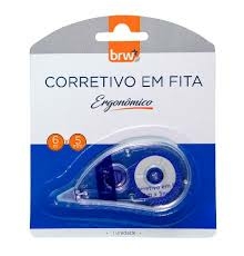 Corretivo em Fita Ergonômico BRW 6m x 5mm