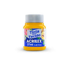 Tinta Para Tecido Acrilex 37ml - Amarelo Ouro na internet