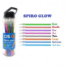 Caneta Esferográfica CIS Spiro Glow Rosa 0.7mm - comprar online