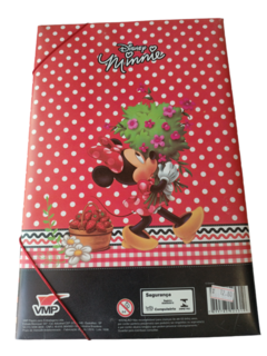 Pasta Aba Elástico Minnie Mouse - Tamanho Ofício - comprar online