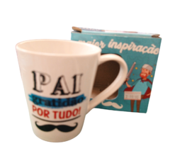 Caneca de Porcelana 325ml - "Pai, Gratidão Por Tudo" - comprar online