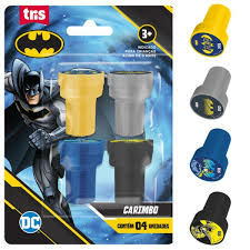 Conjunto De Carimbos Infantis Batman - 4 Unidades - TRIS