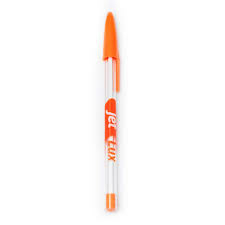 Caneta Jet Lux Laranja - 1.0mm - Corpo Cristal