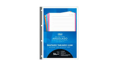 Refil para Caderno Argolado Tilibra Lumi Pautado Cinza – 96 Folhas