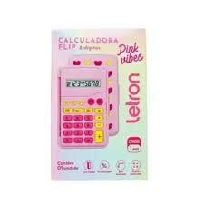 Calculadora Flip 8 Dígitos - Pink Vibes Letron