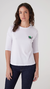 Remera Liberte Al cuerpo manga 3/4 | OffWhite - comprar online