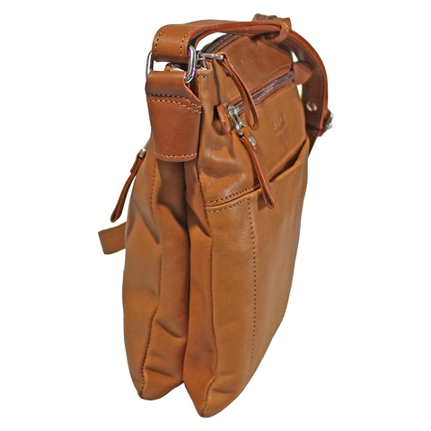 Imagen de Morral DYMS cuero. Tres compartimentos - A 4360