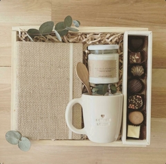 Set de Cuaderno con Taza y Chocolate