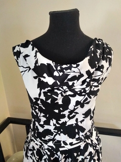 Vestido Trix Cotton Blanco y Negro - comprar online