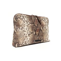 GIGI CLUTCH BROWN SNAKE *STUDS - comprar online