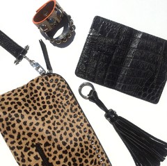 GIGI CLUTCH BLACK+CHEETAH - MARS+ZORBA