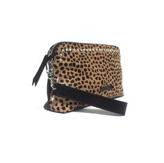 GIGI CLUTCH BLACK+CHEETAH