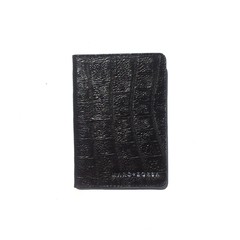 Passport Cover Black Croc