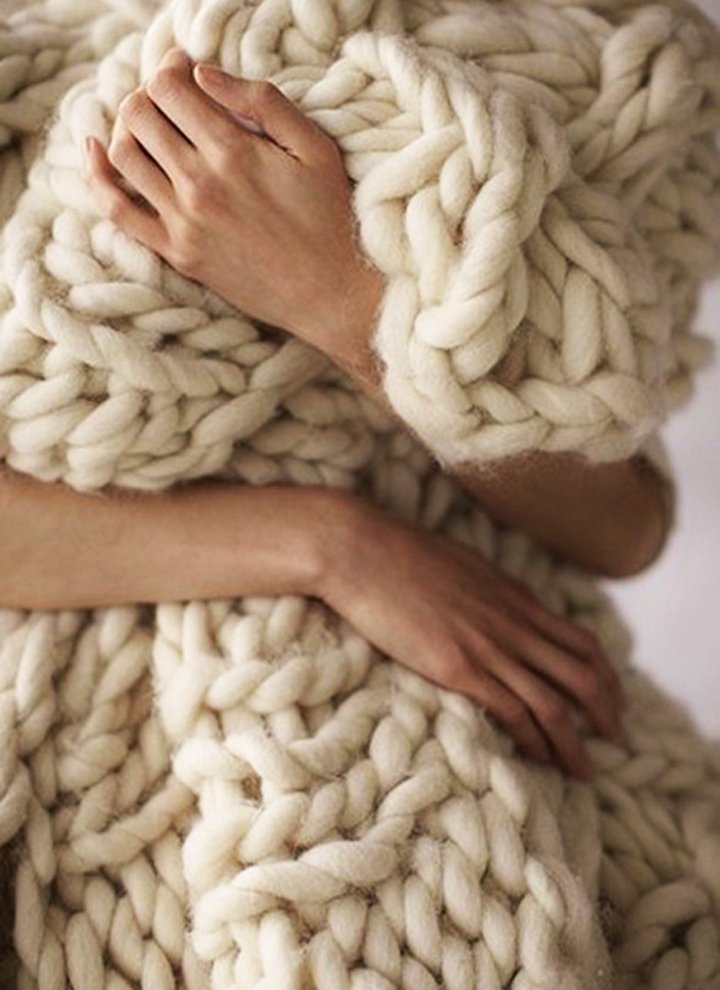 Manta 100 % lana merino  Pie de cama tejido, Mantas, Mantas para cama