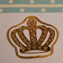 Clip Marcador Livro em Forma de Coroa Dourada na internet