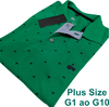 Camisa Polo Plus Size Hugo Blanc Oculos Verde 050