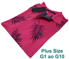 Camisa Polo Plus Size Hugo Blanc Folhagem Pink 035