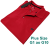 Camisa Polo Plus Size Hugo Blanc Vermelho 939