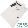 Camisa Polo Plus Size Hugo Blanc Branco 001
